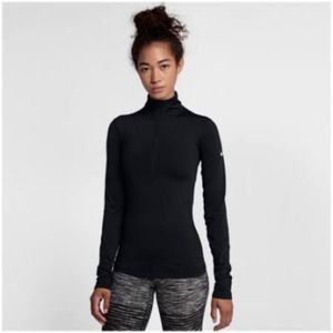 Nike Dri-Fit Pro Hyperwarm Half-Zip Pullover Top L